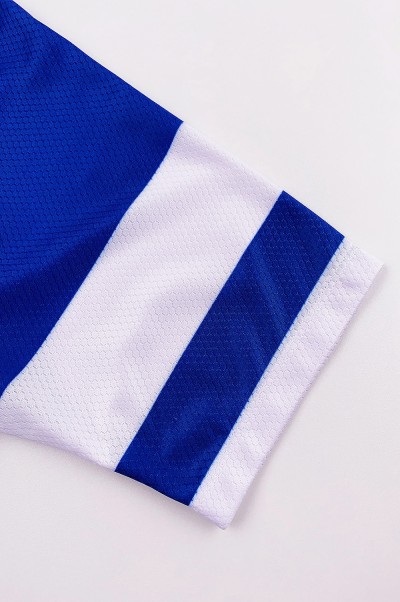 Bulk custom short-sleeved gradient blue cycling shirts Personally designed mountain biking moisture-wicking cycling shirts cycling shirts garment factory SKCSCP015 detail view-3
